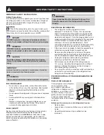 Предварительный просмотр 2 страницы White-Westinghouse 241997501 Use & Care Manual