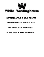 Preview for 1 page of White-Westinghouse Double Door Refrigerator WD238B (French) Product Manual