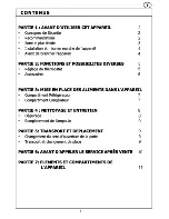 Preview for 2 page of White-Westinghouse Double Door Refrigerator WD238B (French) Product Manual