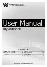 Предварительный просмотр 1 страницы White-Westinghouse HQE6807SDER User Manual