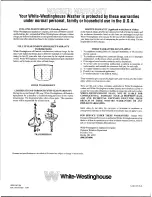 Предварительный просмотр 16 страницы White-Westinghouse LA271M Owner'S Manual