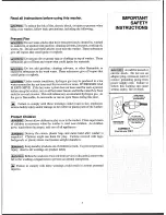 Preview for 3 page of White-Westinghouse LA800M Owner'S Manual