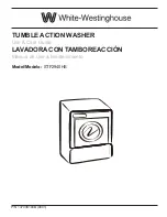 Предварительный просмотр 1 страницы White-Westinghouse STF2940HS Use & Care Manual