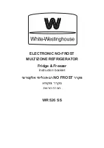 White-Westinghouse WR 526 SS Instruction Booklet предпросмотр