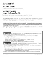 Preview for 1 page of White-Westinghouse WTF330HS1 Installation Instructions Manual