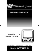 White-Westinghouse WTV11321B Owner'S Manual preview