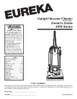 Preview for 1 page of White 4870GZ - Eureka "The Boss" SmartVac Vacuum Owner'S Manual