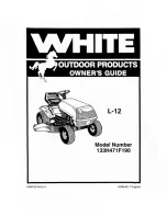 Preview for 1 page of White L-12 Owner'S Manual