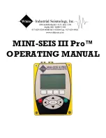 Preview for 1 page of White Mini-Seis III Pro Operating Manual