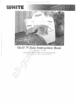 White Quilt'N Sew 1730 Instruction Book preview