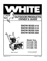 White show boss 410 Owner'S Manual preview