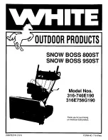 White Snow Boss 800ST Manual preview