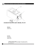 Preview for 8 page of Whitehall Dickson PB-101 Instructions For Operation And Care Of