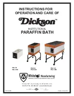 Preview for 1 page of Whitehall Dickson PB-104 Instructions For Operation And Care