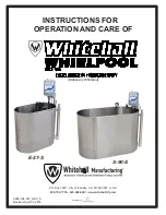 Whitehall E-15-M-SDP Instructions For Operation And Care Of preview