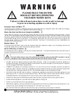 Preview for 2 page of Whitehall SP-1600-A-B Instructions For Operation And Care Of