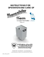 Whitehall Thermalator LT-4 Instructions For Operation And Care preview