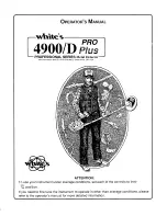 Whites 4900/D PRO PLUS Operator'S Manual preview