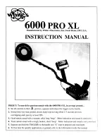 Preview for 1 page of Whites 6000 PRO XL Instruction Manual