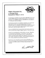 Preview for 2 page of Whites 6000 PRO XL Instruction Manual