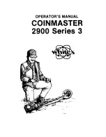 Whites Coinmaster 2900 Series 3 Operator'S Manual preview