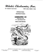 Whites Coinmaster 4/DB Operator Instructions Manual preview