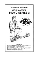 Whites Coinmaster 5500/D Series 3 Operator'S Manual preview