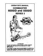 Whites Coinmaster 6000/D Operator'S Manual preview