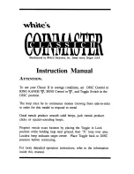 Whites Coinmaster classic III Instructions Manual preview