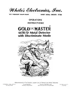 Whites GOLD WE MASTER 66TR Operating Instructions Manual preview