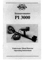 Whites Treasuremaster PI 3000 Operating Instructions Manual preview