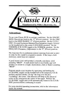 White’s Electronics Classic III SL Manual preview