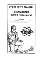 White’s Electronics coinmaster 3900/D Professional Operator'S Manual preview