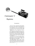 Preview for 2 page of White’s Electronics Coinmaster V Supreme Operator Instructions Manual