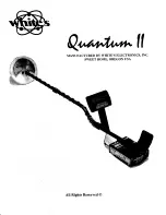 White’s Electronics Quantum II User Manual preview