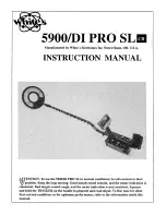 Preview for 1 page of White's 5900/DI PRO SL Instruction Manual