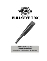 Preview for 1 page of White's BULLSEYE TRX Manual