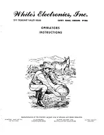 Предварительный просмотр 1 страницы White's Coinmaster 2-TR Operating Instructions Manual