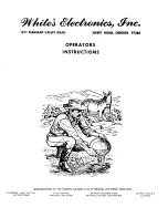 Предварительный просмотр 1 страницы White's Coinmaster 3 TR-AM Operating Instructions Manual