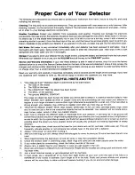Предварительный просмотр 7 страницы White's Conquistador 200 Operator Instructions Manual