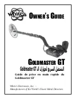 White's Goldmaster GT Quick Start Manual предпросмотр