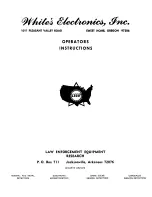 White's Lawman L-1 Operating Instructions Manual preview