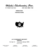 White's Lawman L-2 Operating Instructions Manual предпросмотр