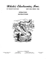 Предварительный просмотр 1 страницы White's Lawman L-4 Operator Instructions Manual