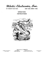 White's Little Treasure Finder 2 Operating Instructions Manual preview