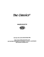 Preview for 1 page of White's The Classics Instruction Manual