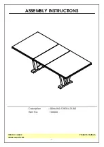 Whitewood Furniture ATHENA T-6840X Assembly Instructions Manual preview