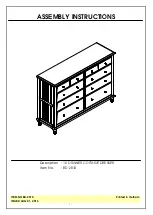 Whitewood Furniture BD-2010 Assembly Instructions preview