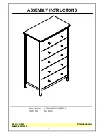 Whitewood Furniture BD-8005 Assembly Instructions Manual preview