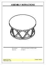 Whitewood Furniture CEYLON OT-46CR Assembly Instructions preview